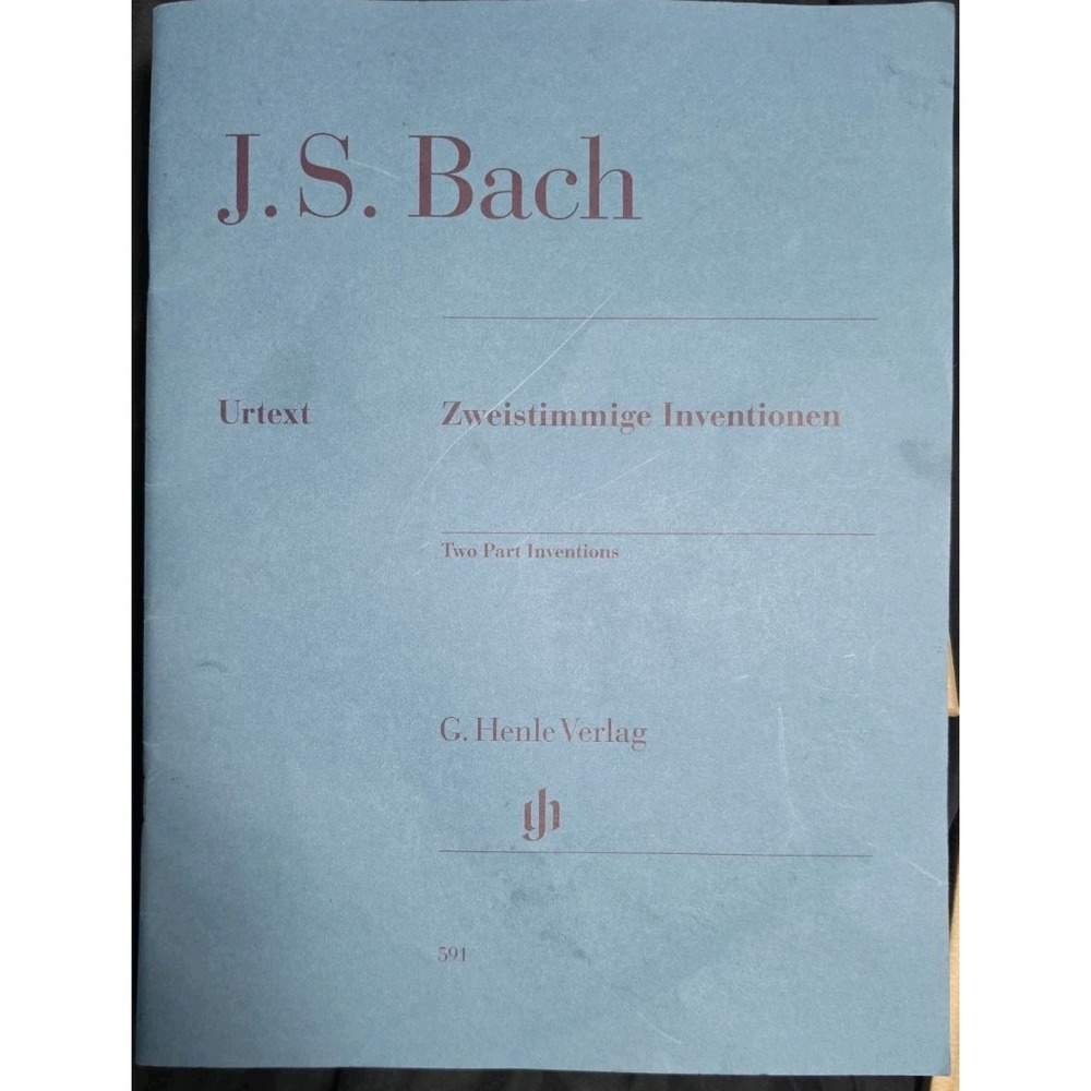 JS Bach Two Part Inventions Sheet Music Piano Solo Henle Urtext 591 HL51480591